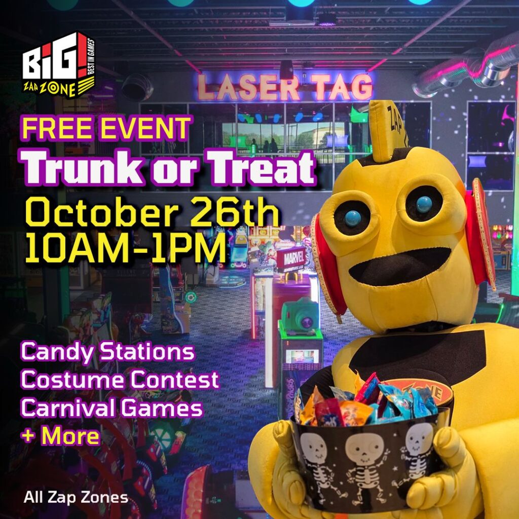 Zap Zone Free Event Waterford - Candy Stations - Costume Contest - Carnival Games - Best in Games